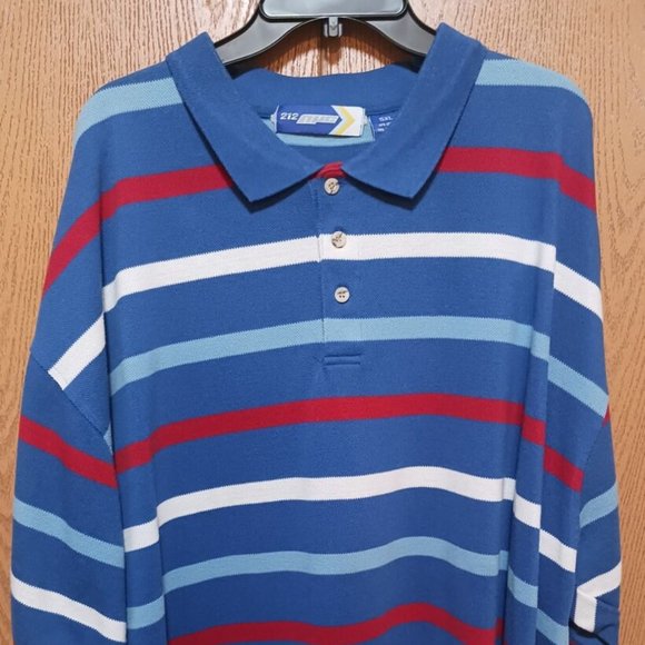 (2)-212 NYC(Polo Shirts)-(Red/Gray/Black)-(Blue/Red/White)-(Pre-owned)-(5XL)-$30 - Picture 5 of 6